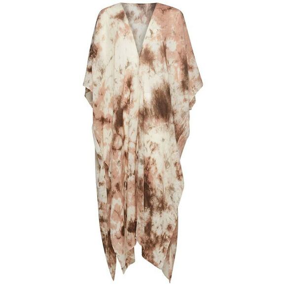 Steve Madden Tie Dye Woven Duster Ruana Neutral ONE Size, NWT - Picture 1 of 2